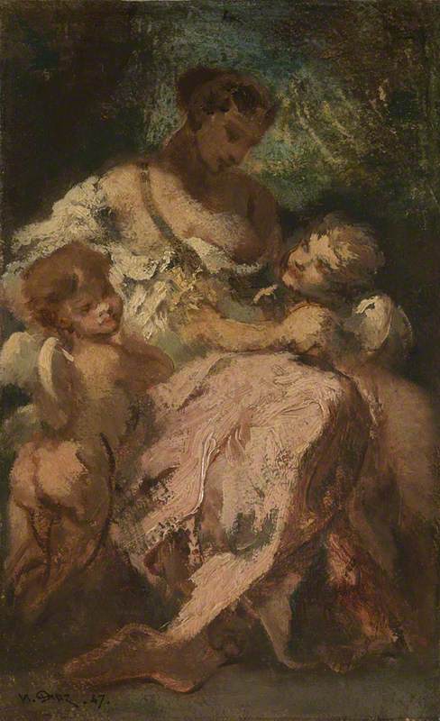 Venus and Two Cupids, 1847, Narcisse Virgilio Díaz
