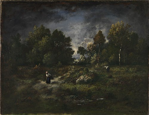 Faggot Gatherers in a Wooden Landscape, 1862, Narcisse Virgilio Díaz