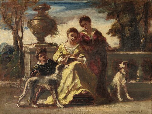 On a Terrace, 1850, Narcisse Virgilio Díaz