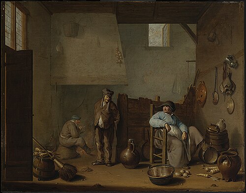 Kücheninneres mit drei Figuren, , Harmen Steenwijck