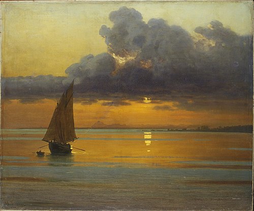 Päikseloojang Nice´is, 1884, Johann Köler
