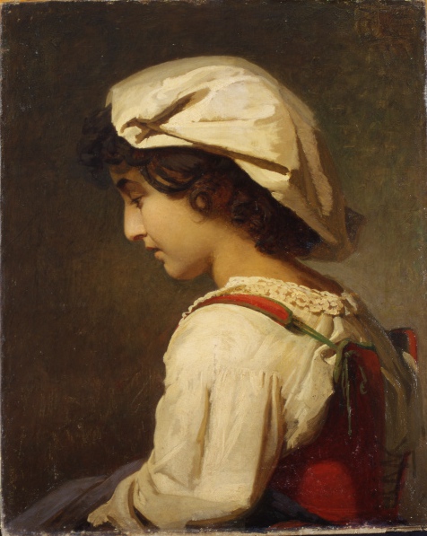 Portrait of an Italian woman, Italy, 1862, Johann Köler
