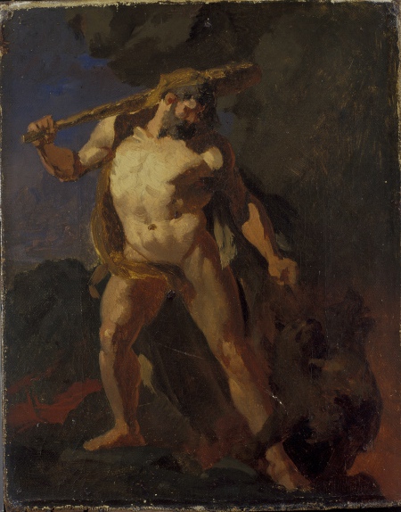 Herakles ja Kerberos põrguväravas. Eskiis, 1854, Johann Köler