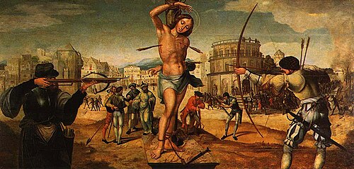 Martyrdom of Saint Sebastian, 1537, Gregório Lopes