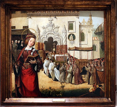 Chegada das Relíquias de Santa Auta à Igreja da Madre de Deus, 1520, Gregório Lopes