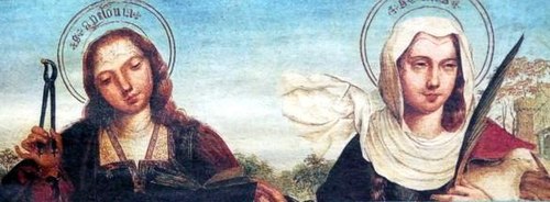 Santa Apolónia e Santa Inês, 1520, Gregório Lopes