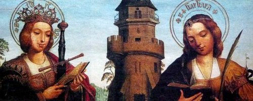 Santa Catarina e Santa Bárbara, 1520, Gregório Lopes