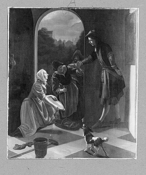 old woman selling fish, 1659, Jacob Ochtervelt