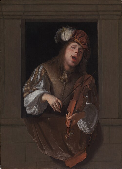 Singing Violinist, 1668, Jacob Ochtervelt