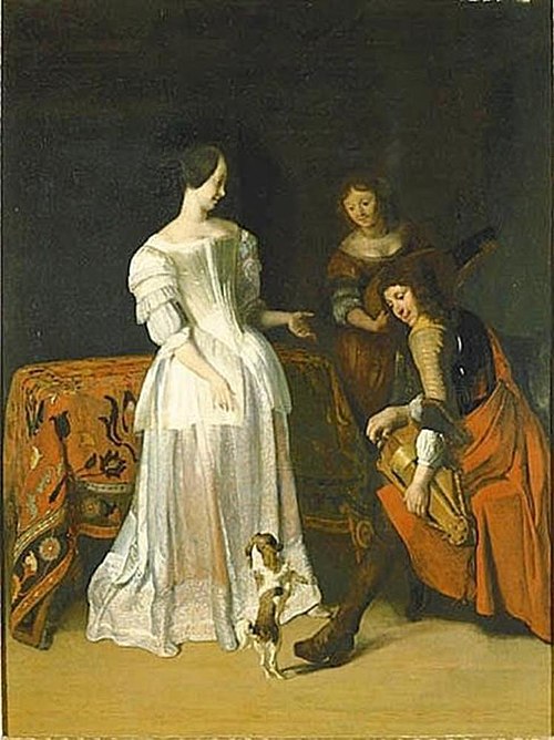 Company with Dancing Dog, 1676, Jacob Ochtervelt