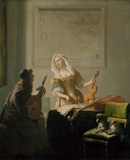 The Music Lesson, 1671, Jacob Ochtervelt