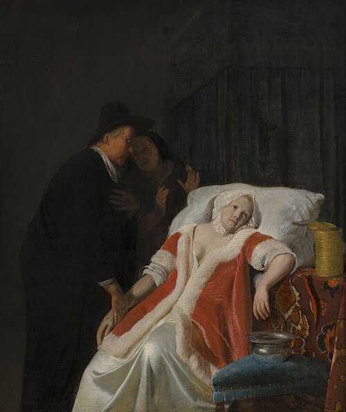 The doctor's visit, 1668, Jacob Ochtervelt
