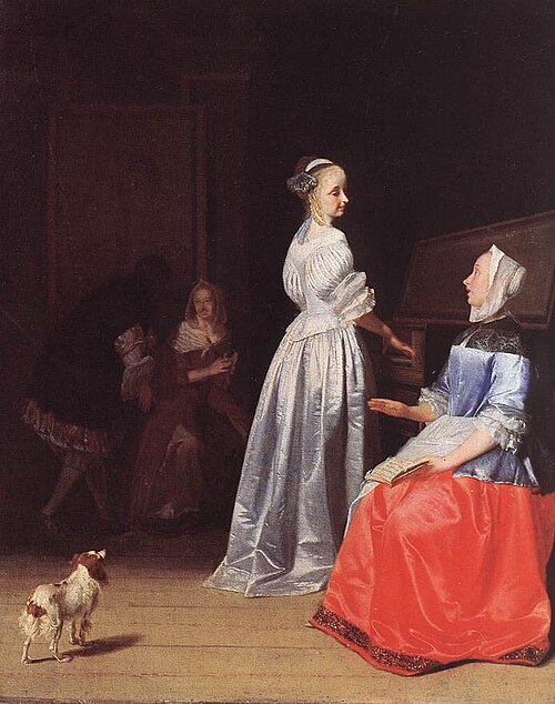 Rehearsing the Song, 1670, Jacob Ochtervelt