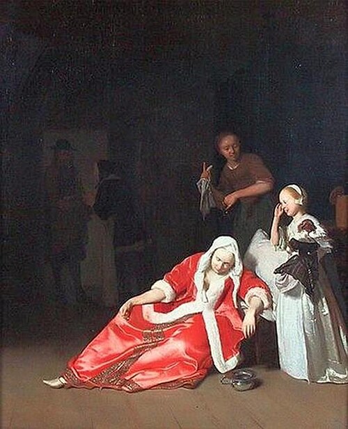 Fainted Woman, 1667, Jacob Ochtervelt