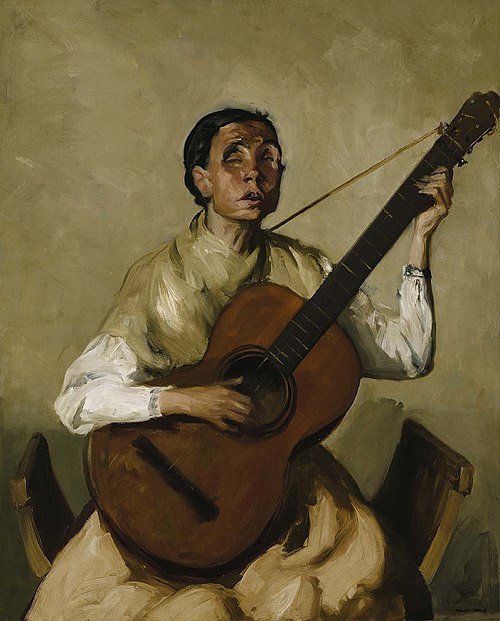 Blind Spanish Singer, 1912, Robert Henri