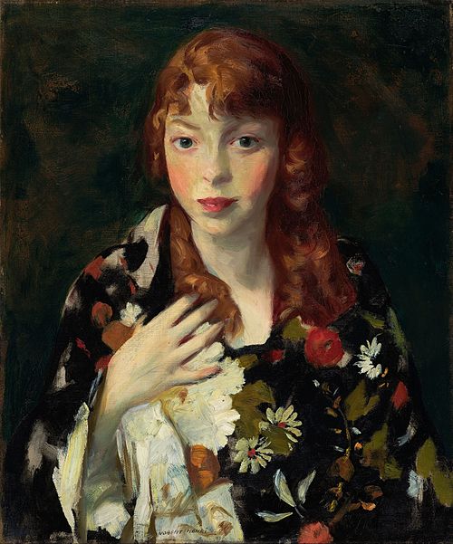 Edna Smith in a Japanese Wrap, 1915, Robert Henri