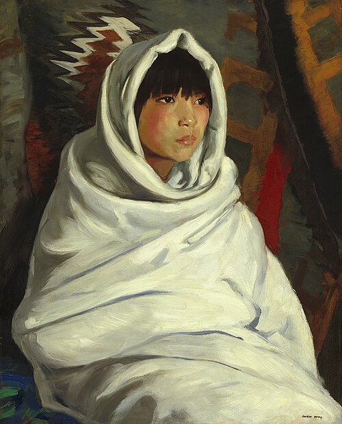 Indian Girl in White Blanket, 1917, Robert Henri