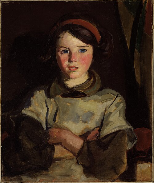 Mary with a Red Ribbon, 1926, Robert Henri