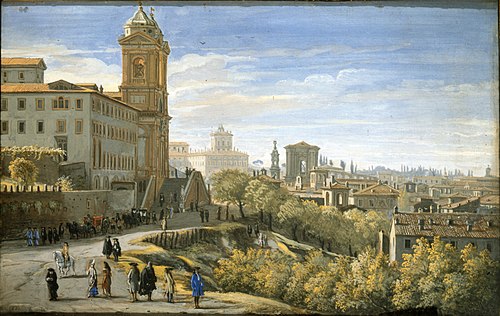 Trinità dei monti, 1650, Caspar van Wittel