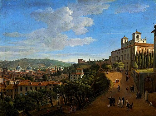 Vue de Rome depuis la villa Medicis., 1712, Caspar van Wittel