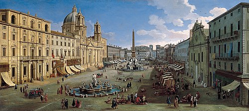 Piazza Navona, Rome, 1699, Caspar van Wittel