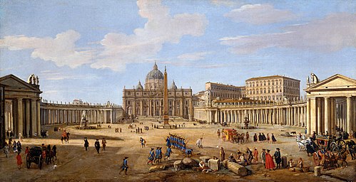 View of St. Peter's Square, Rome, 1705, Caspar van Wittel