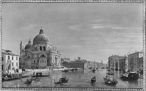 Blick auf S. Maria della Salute und den Canal Grande, 1706, Caspar van Wittel