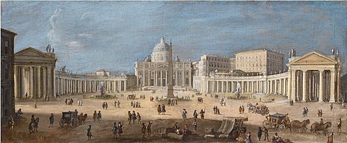 View of Saint Peter's Square, Rome, 1700, Gaspar van Wittel