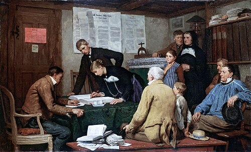 Civil marriage, 1887, Albert Anker