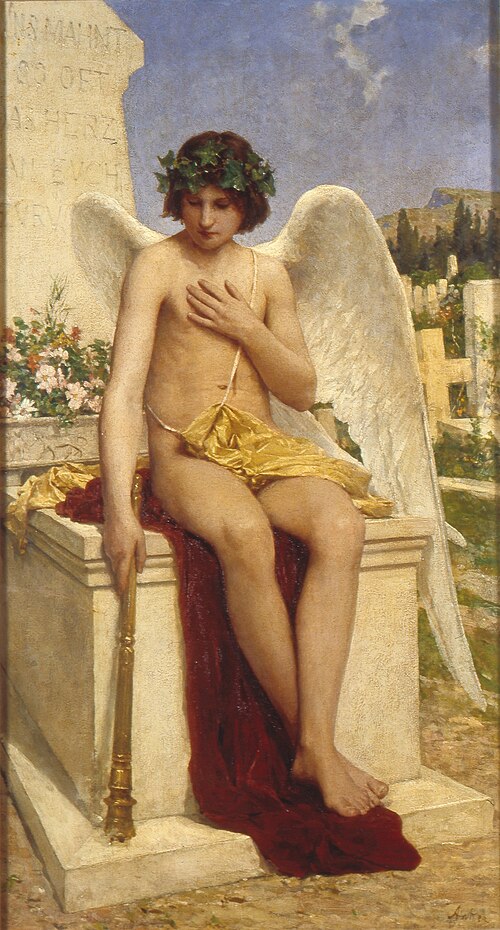 Der Genius des Todes, 1890, Albert Anker