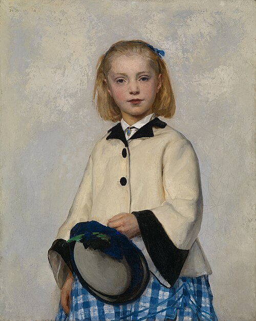 The artist's daughter Louise, 1874, Albert Anker
