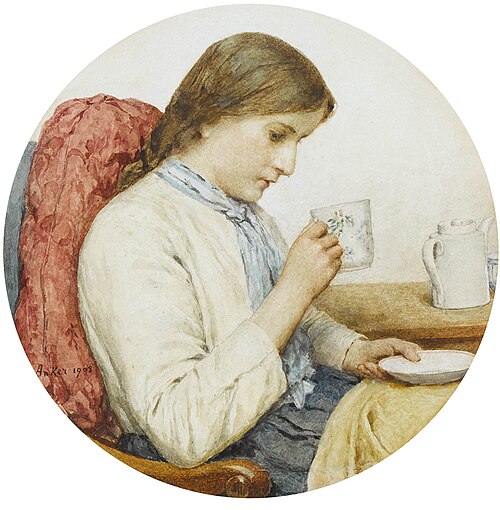 Die Genesende, 1908, Albert Anker
