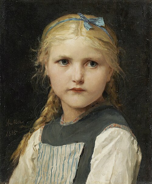 Portrait d'une jeune fille, 1885, Albert Anker