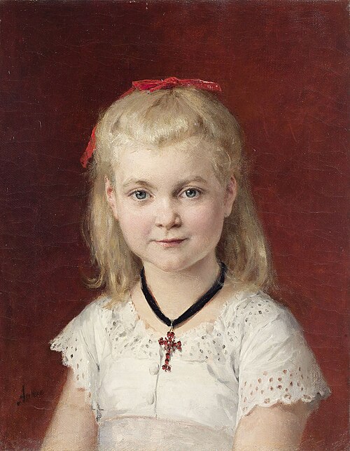 Porträt der Emilie Weiss, 1874, Albert Anker