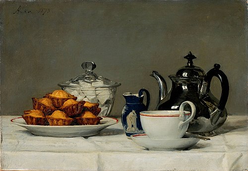 Still-life: Tea and Melted Bread, 1873, Albert Anker
