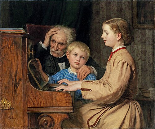 The song of the homeland, 1874, Albert Anker