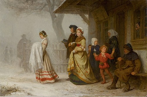 Le baptême, 1864, Albert Anker