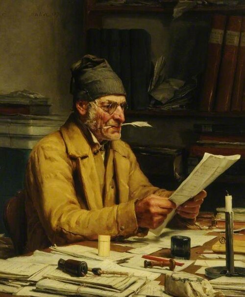 The Public Notary, 1876, Albert Anker