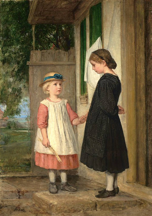 The little friend, 1862, Albert Anker