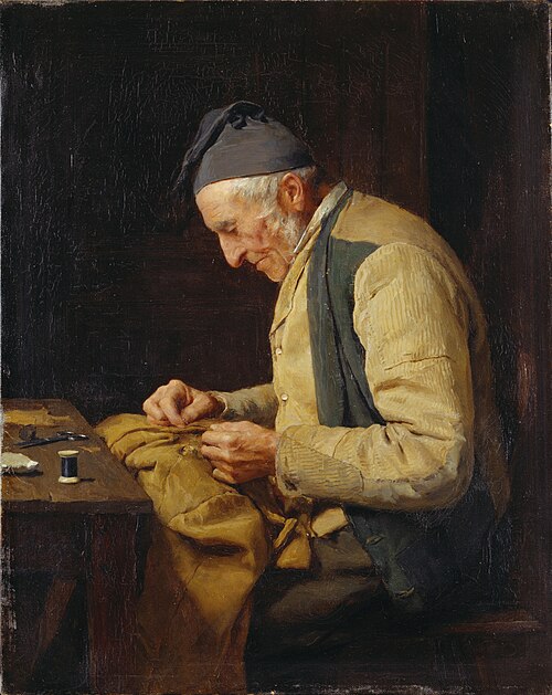 The village tailor, 1894, Albert Anker