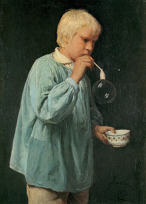 Der Seifenbläser, 1873, Albert Anker