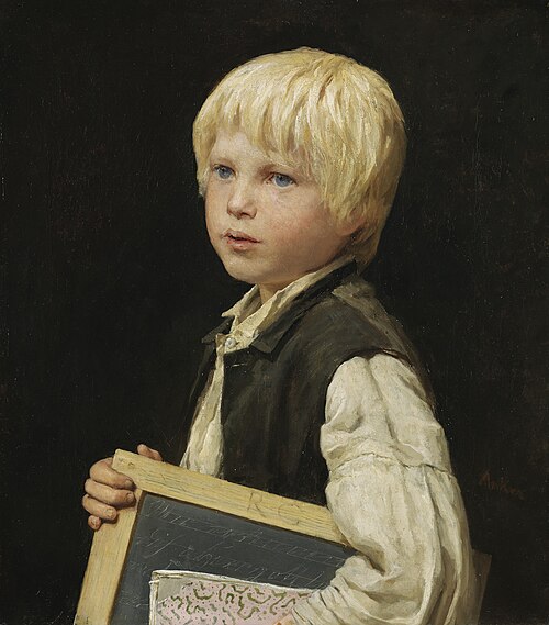 Schoolboy, 1875, Albert Anker