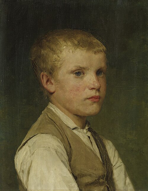 Portrait d'un garçon, , Albert Anker