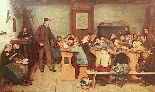 L'école de village en 1848, 1896, Albert Anker
