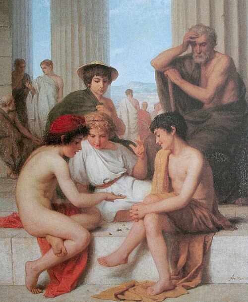 Die Knöchelspieler, 1864, Albert Anker