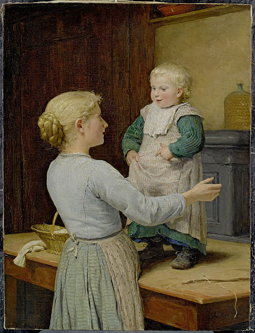 The older sister, 1889, Albert Anker