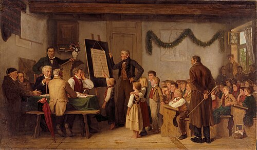 The school exam, 1862, Albert Anker