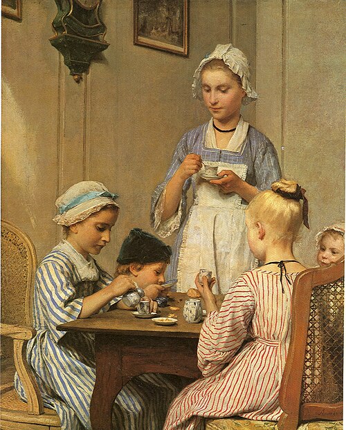 Children at Breakfast, 1879, Albert Anker