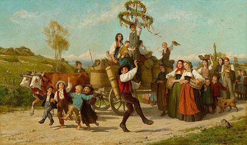 The Wine Festival, 1865, Albert Anker