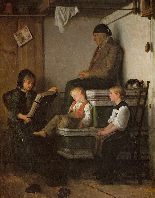 Le dimanche après-midi, 1862, Albert Anker